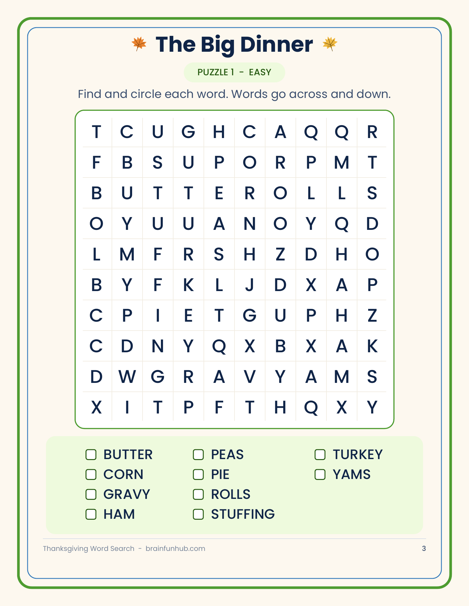 Large Print Thanksgiving Word Search: 30 Easy, Medium and Hard Puzzles thumbnail 3