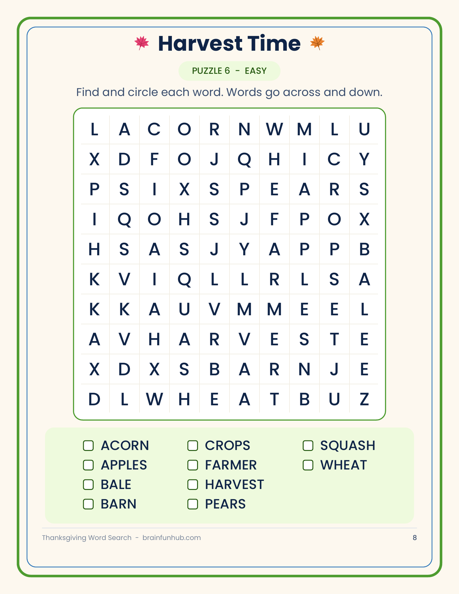 Large Print Thanksgiving Word Search: 30 Easy, Medium and Hard Puzzles thumbnail 4