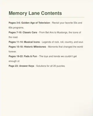 Nostalgia Moments Large Print Word Search Collection (20 Puzzles) thumbnail 1