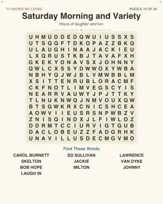 Large-Print Word Searches: 1950s-80s (20 Puzzles) thumbnail 3